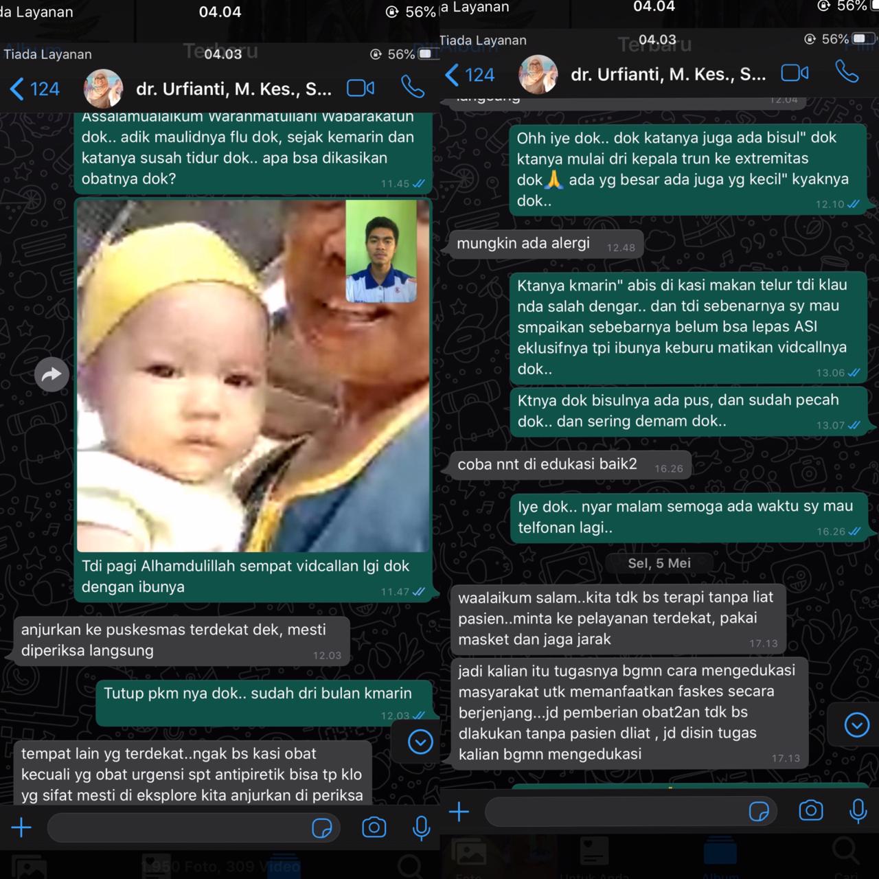 Konsultasi & Laporan ke "Dokter Pembimbing, dr. Urfianty, M.Kes, Sp.A